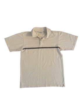 R&R Classics Cream Polo Shirt with Horizontal Stripe